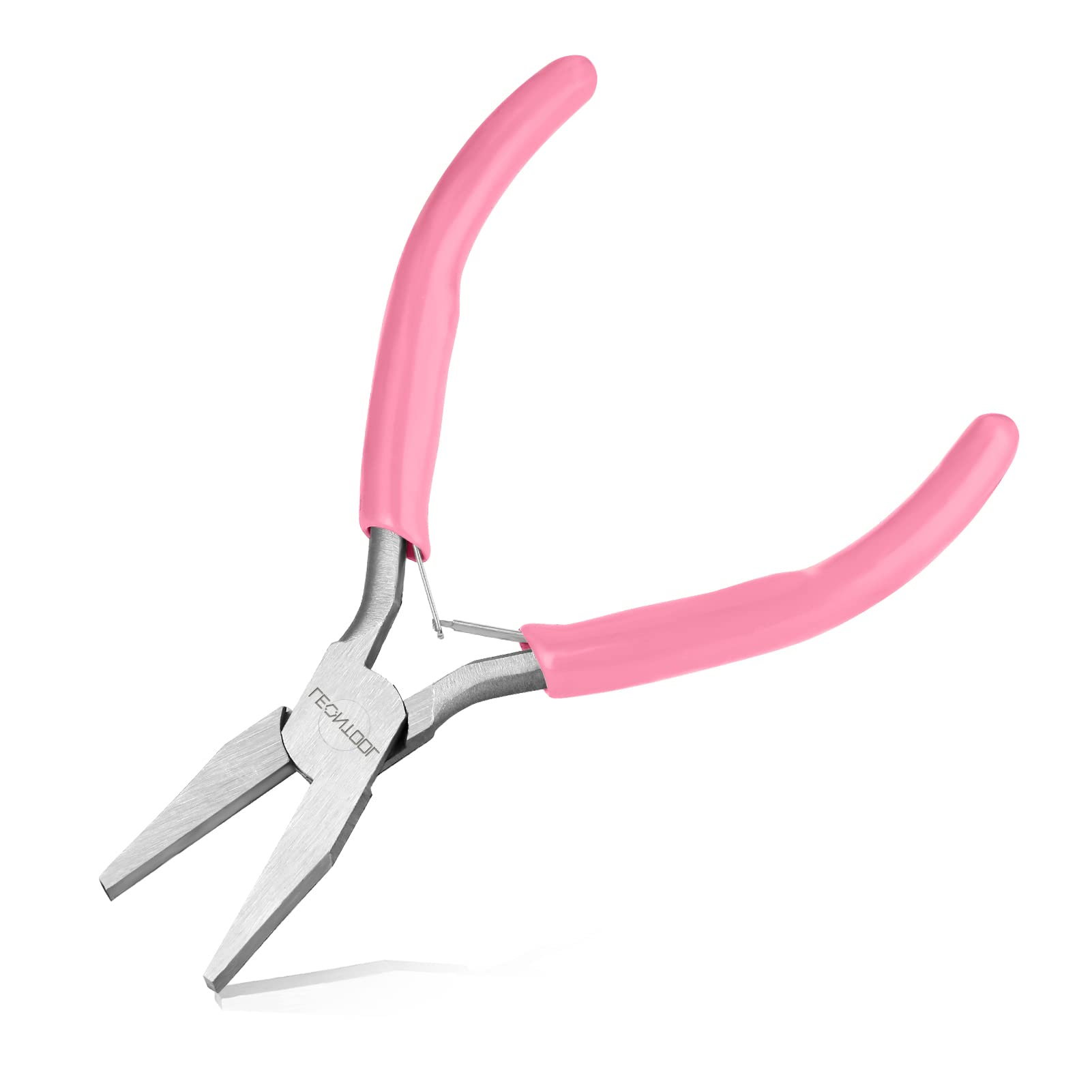 LEONTOOL 5-Inch Flat Nose Pliers for Jewelry Making Duckbill Pliers Smooth Jaws Mini Jewelry Pliers with Spring, Small Jewelry Making Supplies for Wire Bending Warpping Straightening DIY Hand Tools