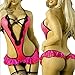 Lisli Woman Perspective Rose Lingerie Deep V Neck Sleepwear Dress