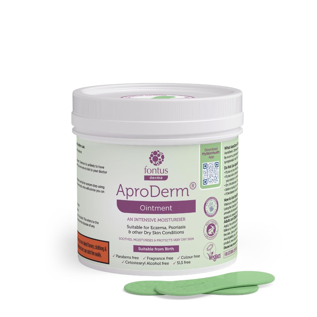 AproDerm® Ointment 500g Tub – Long-Lasting, Intensely Moisturising Emollient; Suitable for Eczema, Psoriasis, Ichthyosis, Dermatitis and Other Dry Skin Conditions; Vegan
