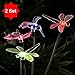 [4LED Version] 2 Sets Solar Decorative Garden Lights, Hallomall Color Changing Outdoor Stake Lights of Hummingbird, Dragonflies and Butterfly, Solar Landscape Lighting for Lawn Yard Garden Patio
