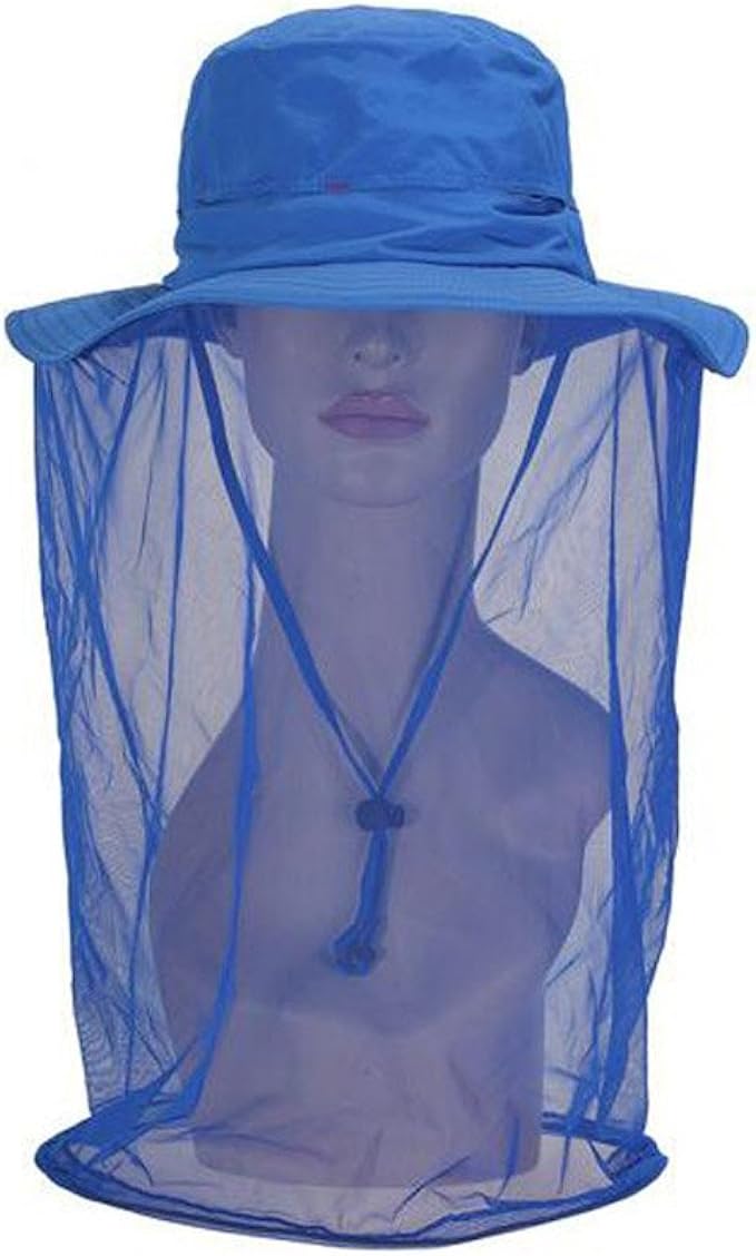 Juanquan 1pc Mosquito Net Hat Outdoor Sun Hat with Mesh Face Neck Mask