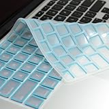 TopCase New Arrival Silicone Keyboard Cover Skin for Macbook Unibody Whtie 13-Inch series Wireless Keyboard with TopCase Mouse Pad (SQUARE AQUA BLUE)