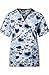 MedPro Women's Medical Scrub Set With Printed Top and Cargo Pants