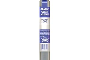 GRAFIX Clear Acetate Rolls - .005" - 50 inches wide by 25 feet long