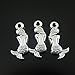 30PCs Antiqued Silver Mermaid's Back Charms Pendants for Jewelry Making