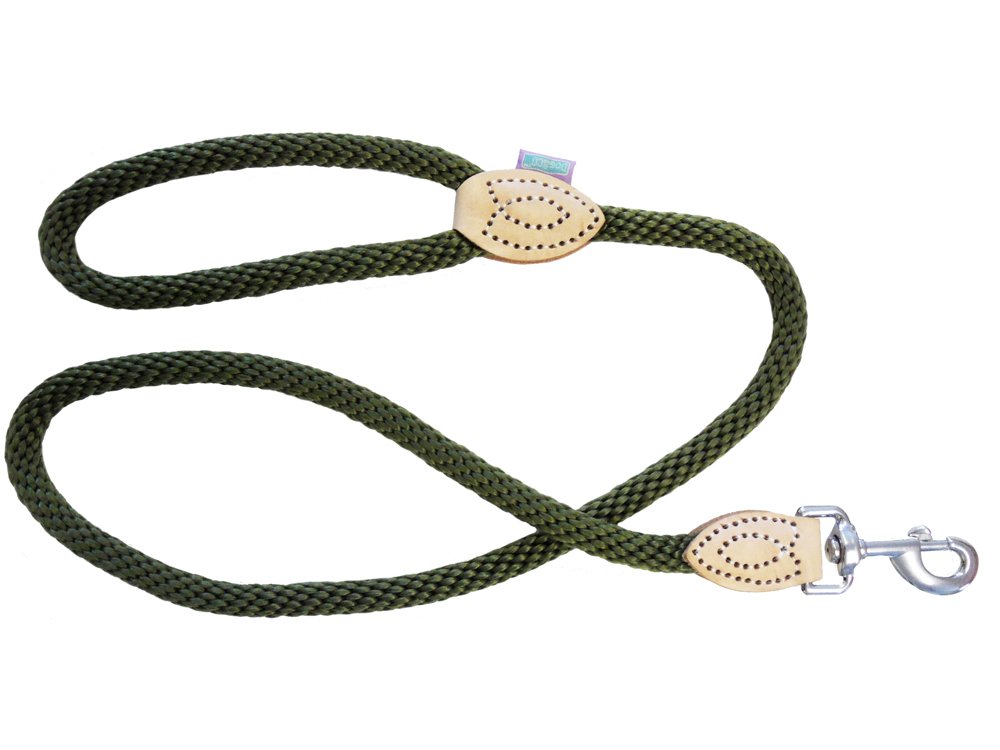 The Dog Company Dog & Co Soft Touch Rope Trigger Dog Lead, 1.4 x 120 cm, Green