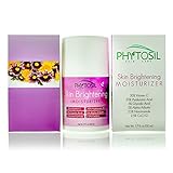 BEST Organic Skin Brightening Moisturizer with 5% Alpha Arbutin, 20% Vitamin C, 20% Hyaluronic Acid, 5% Glycolic Acid, Niacinamide, CoQ10 - Fade Dark Marks, Age Spots, Sun Damage- Phytosil 1.7 OZ
