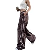 XPONNI Women's Baggy Y2K Parachute Pants