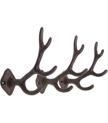 The Metal Peddler Walking Paws Key Rack Small 6x3 inch Wwith 5 Hooks - Made in USA