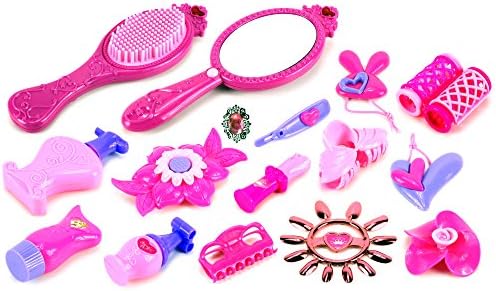 Salon Princesses 16 Pretend Play Toy Fashion Beauty Play Set w/ Assorted Hair &amp; Beauty Accessories