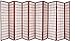 10 Panel Room Divider Square Design - Cherry
