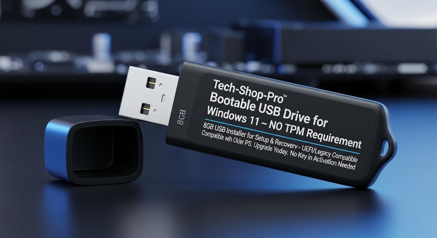 Photo 1 of Techshoppro Compatible in Box Micro Win 11 PRO (Ingles) FPP 64-BIT ENG INTL USB Flash Drive