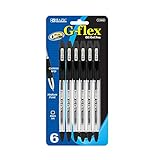 BAZIC G-Flex Black Oil-Gel Ink Pen with Cushion Grip, 6/Pack (17069)