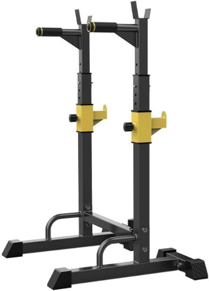 Multifunction Combo Weights Storage Rack Barbell Squat Bench Press Rack, Height/Width Multi-Gear Adjustment, Thicken T-Foot Design, Oversized Load