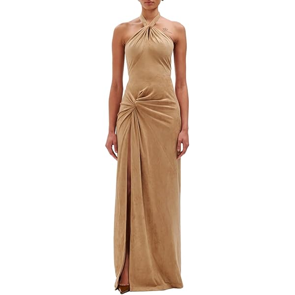 high neck jersey mini dress Slinky Jersey Backless Mini Dress in Black - XXL main image 1