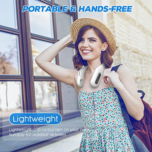 iDEART Bladeless Neck Fan, Neck Fans Portable Rechargable, 3 Speeds