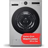 LG WM6998HVA 27 Inch Smart Front Load Washer/Dryer Combo with 5.0 cu ft. Capacity, Stainless Steel