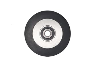 RAMS BRALIN 2"-14" x 2" Solid Rubber Contact Wheel with 6202-1/2 Bearings Work with Sanding Bands for Metal Kinfe Wood Grinding Polishing (4 x 2 inch, 55A)