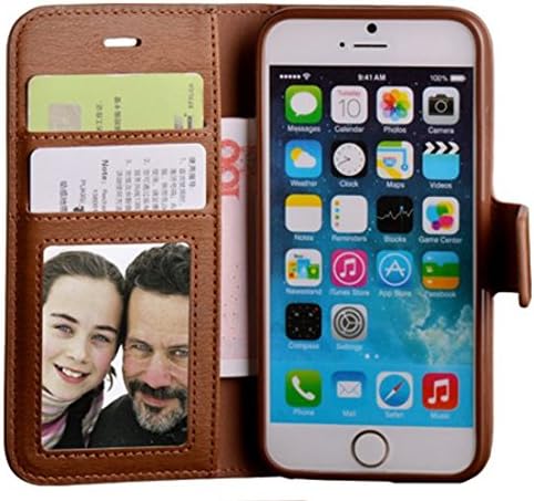 Leather Case Wallet for iphone 6/6s with magnetic lock