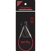 ChiaoGoo 9-Inch Red Line Circular Knitting Needles, 1.5/2.5mm
