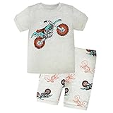 Dizoon Kids Motorcycle Short Sleeve Pajamas Sets 2 Pieces