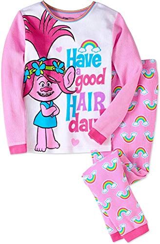Trolls Pajamas Thermal Fitted Pant Long Sleeve Set Girls Size 10