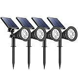 VicTsing 4Pcs 20 LED Solar Motion Sensor Lights, Super Bright Wireless Waterproof Outdoor Solar Powered Motion Activated Security Wall Light for Path ,Porch ,Deck, Driveway ,Stairs, Garden