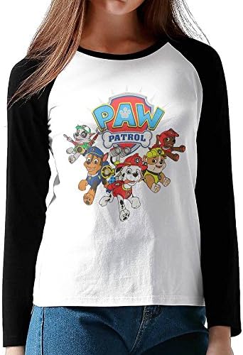 Paw Patrol Group Logo Women Vintage Plain Raglan T Shirt Long Sleeve Apparel