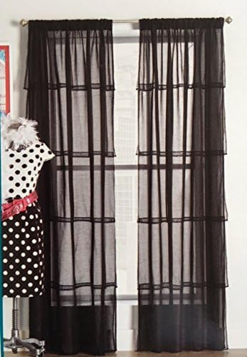 Amazon Com 2 Ruffle Curtains Sheer Curtains For Bedroom Curtains