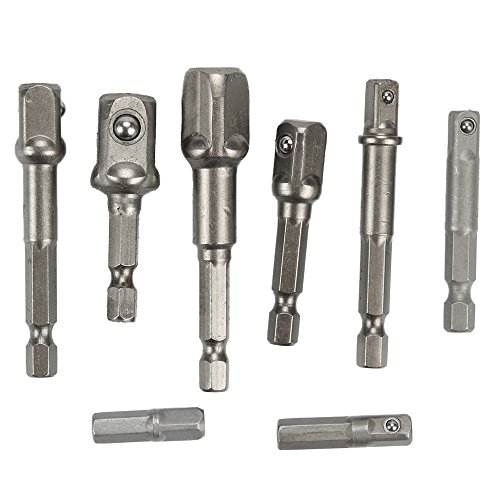 Ginode Magnetic Drill Bit Extension + Socket Adapter Impact Hex Shank Drill Bits Bar Set, Hex Nut Driver Master Kit for Quicker Change Chuck - Thumbnail 3