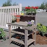 Wood Country Cedar Wood Deluxe Potting Bench