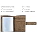 RFID Blocking Genuine Leather Business Card Holder for men-20 Credit Card Slots-Vintage Namecard Wallet Button (Khaki)