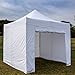 SNAIL 10 X 10 ft Waterproof Pop Up Canopy Commercial Aluminum Outdoor Instant Shelter with 4 Removable Sidewalls & Wheeled Bag, White