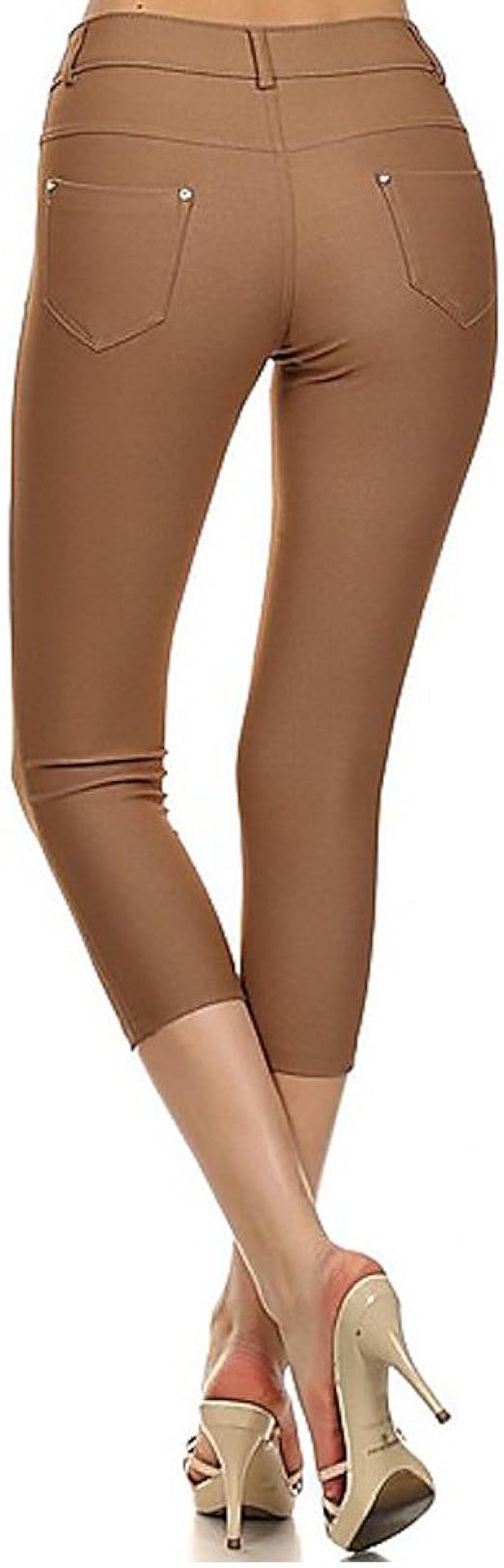 ladies khaki jeggings