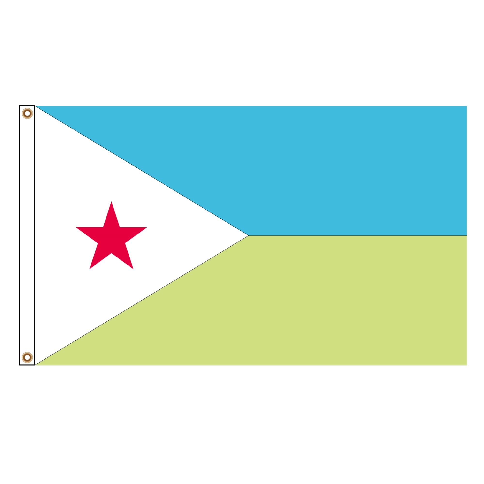 PinkDisplay Africa flag (Djibouti)3x5ft(90x150cm) eyelets and double stitches