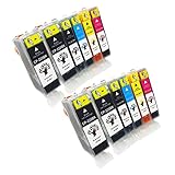 GREENSKY 12 Pack Compatible Ink Cartridge Replacement for Canon PGI-220 & CLI-221(4BX,2B,2C,2M,2Y) Compatible With Canon PIXMA MX860, MP540, MP550, MP560, MP620, MP630, MP640, MP990, iP4600 etc