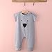 Hotone Newborn Toddler Baby Girl Boy Bear Jumpers Rompers Bodysuit Playsuit Outfits (0-6 Months, Gray)