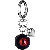 BYXVSBYS Goth Keychain Horror Eyeball Bag Charms Halloween Accessories Gothic Heart keychain Key Ring Funny Decor Cool Purse Charms for Men Women