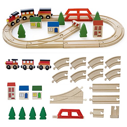 my first wooden train set