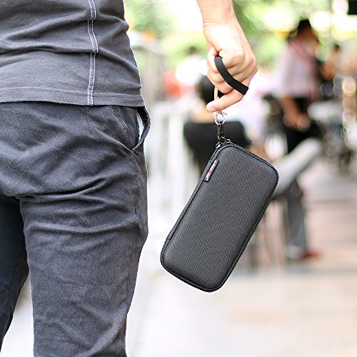 X-DRAGON External Battery Case Pouch bag (Inner Size: 18 x 8 x 2.5cm) Weatherproof Universal Travel Hard Case for Anker Ravpower External Batttery Charger, Smartphone, iphone, Samsung, and other