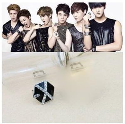 EXO RING FROM PLANET LU HAN KRIS RING BLACK LOGO