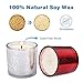 LANGRIA Scented Candles Set Glass Jar Candle Tin Pure Soy Wax, 4 Aromatherapy Fragrances Stress Relief Birthday Gift for Women, Girlfriend, Moms (4 Pcs)