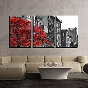 BRAND_NAMERed Tree NYC Street Scene x3 Panels