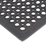 Crown Safewalk-Light Rubber Anti-Fatigue Drainage Mat, for Wet or Dry Areas, 36