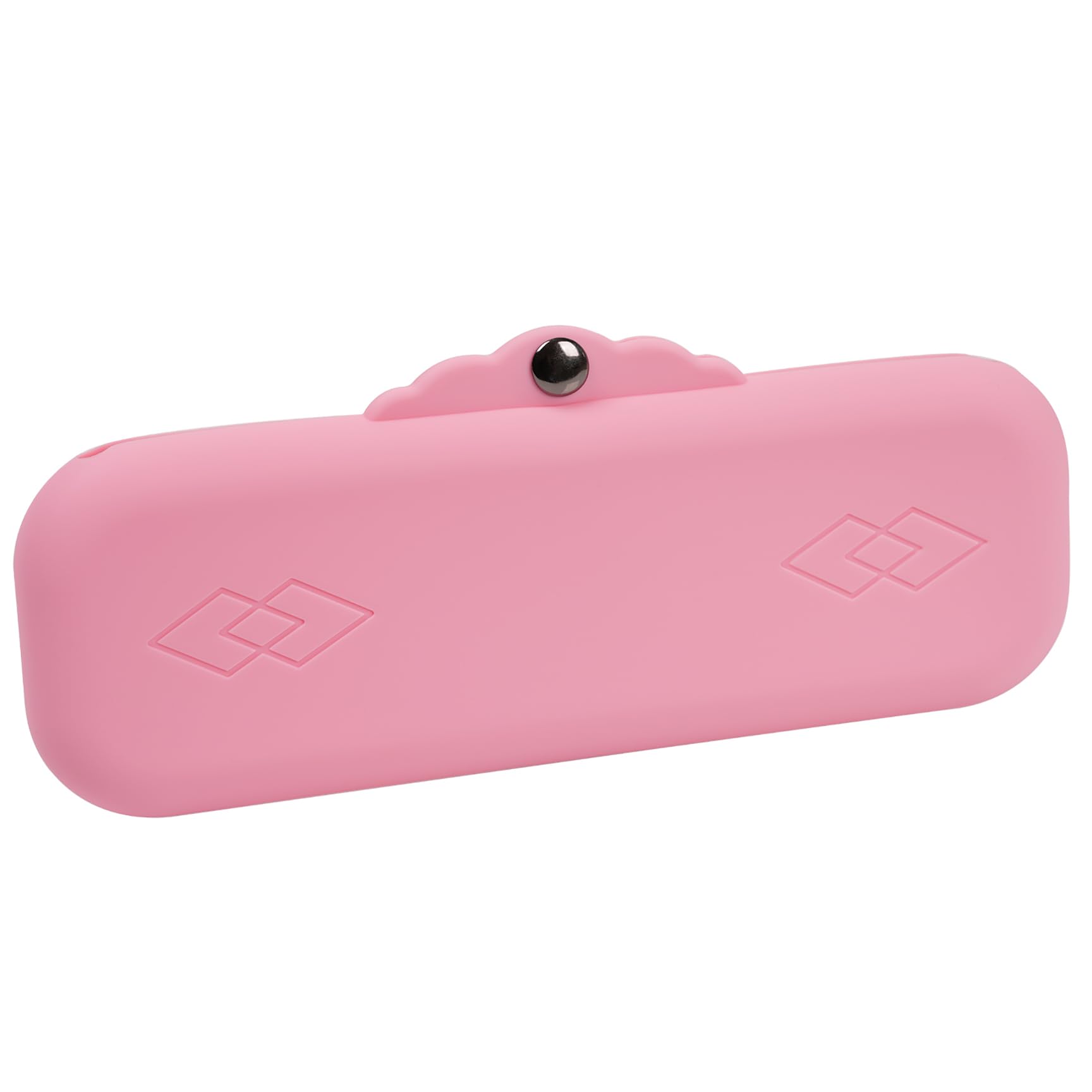 Photo 1 of Silicone Makeup Brush Holder Bags: Cosmetic Case with Magnetic-Metal-Buttons for Travel, Makeup Pouch Case for Makeup Tools Storage