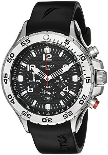 Nautica Watches Mens NST Chronograph Watch (Black)