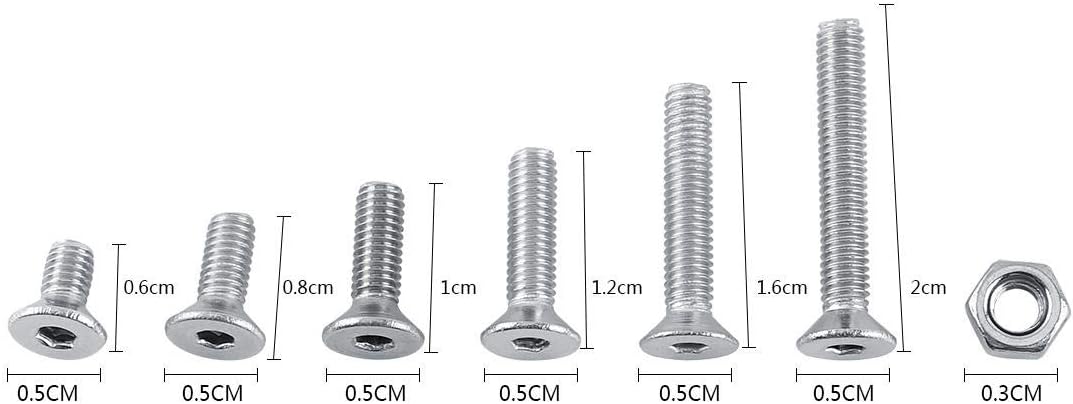 Ferretería Paquete de tornillos de zócalo hexagonales de acero