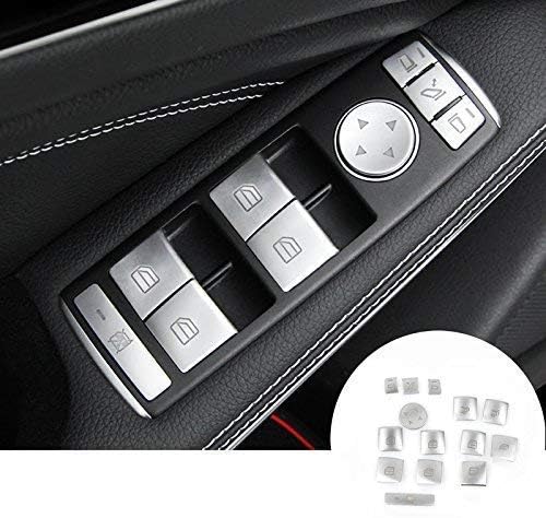 インテリア 車 ドア ウィンドウ スイッチ ボタン トリムカバー 14ピース メルセデスベンツ Autozone B Class A Class W176 12 18用 W246 世界の人気ブランド