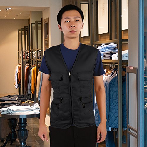 Gilet De Pêche Extérieur Multi-poches Respirant,gilet Pour Hommes Du Journaliste Pour La Chasse Au Camping, Photographie De Voyage