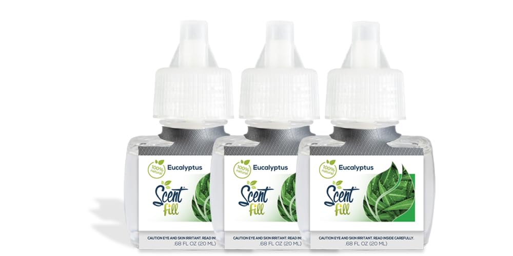 Photo 1 of Scent Fill 100% Natural Eucalyptus Plug in Air Freshener, Scented Oil Refills, 3 Refills